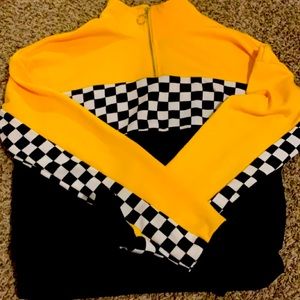 Sweater with front zipper